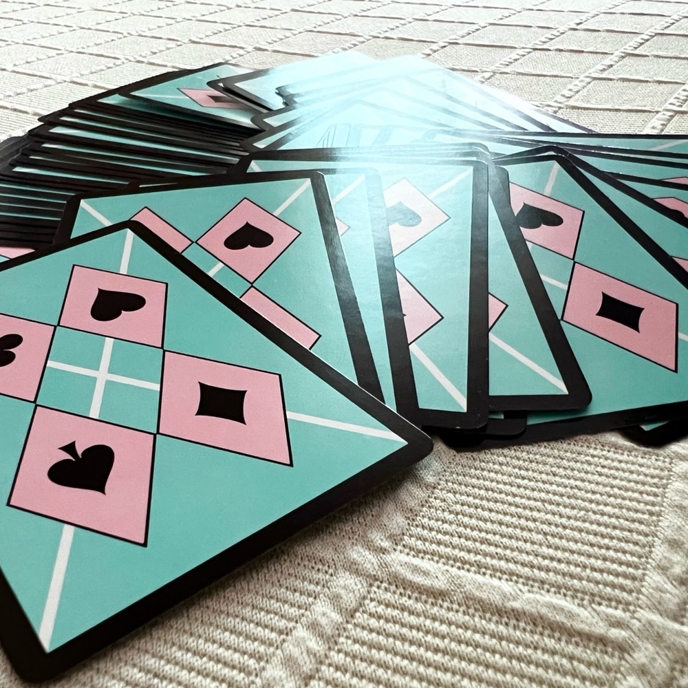Tiffany & Co. deck playing cards argyle diamond pink Tiffany blue white black - Picture 7 of 12